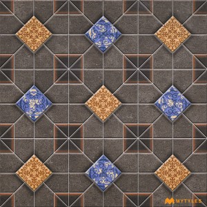 undefined-Vitrified Brown Digital Parking Floor and Wall Tile Code28180 (500x500mm, Matt)