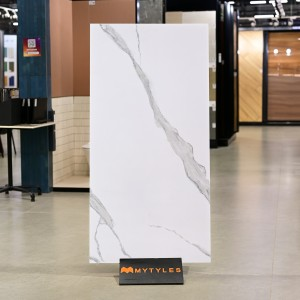 undefined-Vitrified White Slab Floor and Wall Tile Code37581 (800x1600mm, Matt)