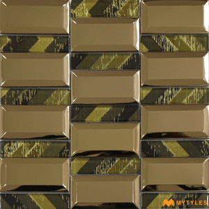 undefined-Mossaic Metal Tile Code23676 (300x300mm, Metallic)