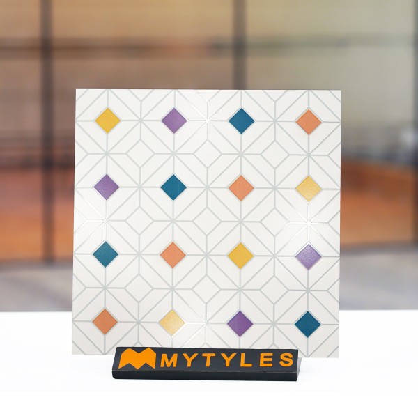 Buy 12x12 in White Moroccan Tile code26562 Online |