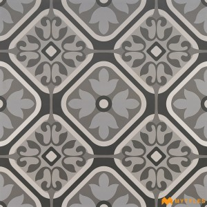 undefined-Vitrified Gray Moroccan Floor and Wall Tile Code23325 (600x600mm, Matt)