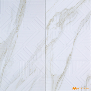 undefined-Vitrified White Textured Wall Tile Code28102 (600x1200mm, Matt)