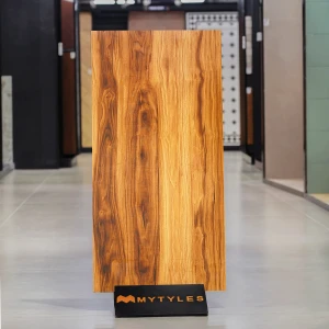 undefined-Vitrified Brown Wooden Floor and Wall Tile Code37489 (600x1200mm, Matt)