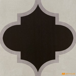 undefined-Ceramic Black Moroccan Floor and Wall Tile Code35000A (300x300mm, Matt)