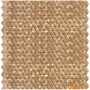 undefined-Imported Gold Mosaic Wall Tile Code34888 (292x302mm, Metallic)