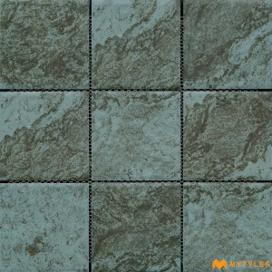 undefined-Imported Blue Glass Mosaic Tile Code29006 (300x300mm, Matt)