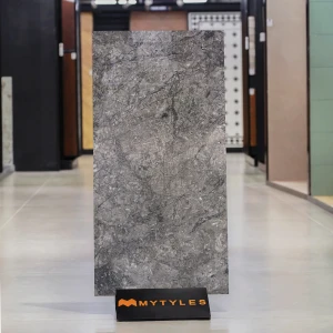 undefined-Vitrified Gray Floor and Wall Tile Code37514 (600x1200mm, Glossy)