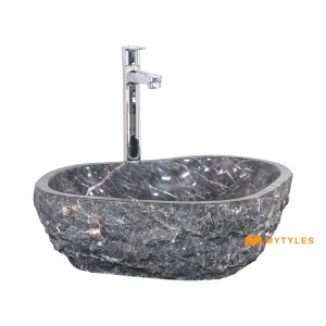 undefined-Marble Grey Wash Basin Code35755 (460x380x130mm, Glossy)