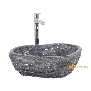 undefined-Marble Grey Wash Basin Code35755 (460x380x130mm, Glossy)