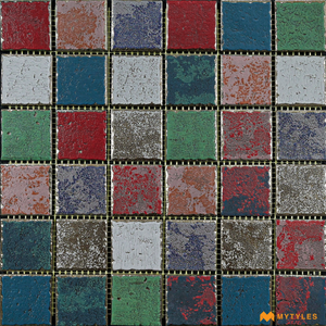 undefined-Imported Mosaic Tile Code23989 (310x310mm, Metallic)