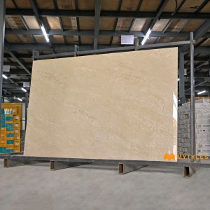 undefined-Vitrified Beige Slab Floor and Wall Tile Code29586 (1200x1800mm, Glossy)