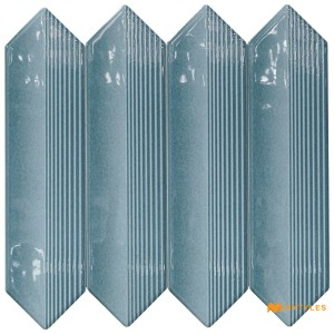 undefined-Ceramic Blue Subway Wall Tile Code35653 75x300mm, Glossy)