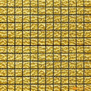 undefined-Imported Gold Mosaic Wall Tile Code32776 (300x300mm, Metallic)