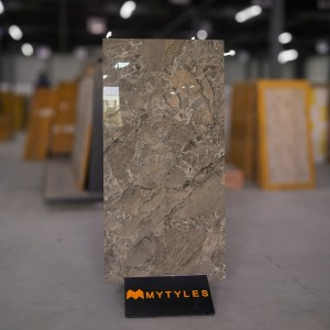 undefined-Vitrified Brown Floor and Wall Tile Code24070 (600x1200mm, Glossy)