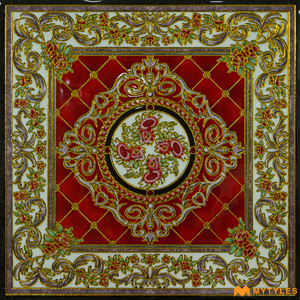 undefined-Vitrified Imported Carpet Rangoli Tile Code21518 (600x600m, Glossy)