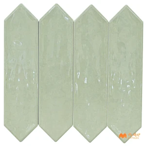 undefined-Green Picket Subway Wall Tile Code38097 (75x300mm, Glossy)