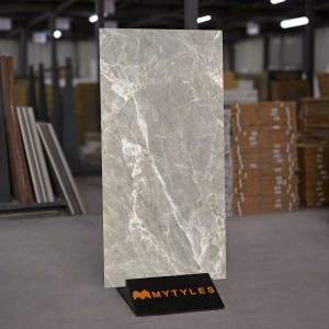undefined-Vitrified Gray Floor and Wall Tile Code34050 (600x1200mm, Matt)