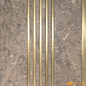 undefined-Brown Louver Wall Panels Code34867 (1Feetx8Feet, Matt)