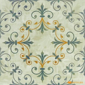 undefined-Ceramic Green Moroccan Tile Code28467 (300x300mm, Matt)