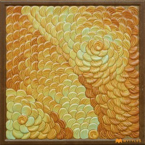 undefined-Ceramic Orange Textured Wall Tile Code32800 (300x300mm, Matt)