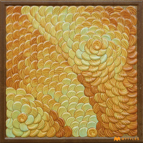 Moroccan Tiles-Ceramic Orange Moroccan Wall Tile Code32800 (300x300mm, Matt)