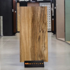undefined-Vitrified Brown Wooden Floor and Wall Tile Code37487 (600x1200mm, Matt)