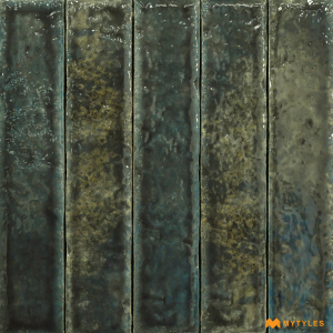 undefined-Imported Black Subway Wall Tile Code27121 (50x250mm, Glossy)