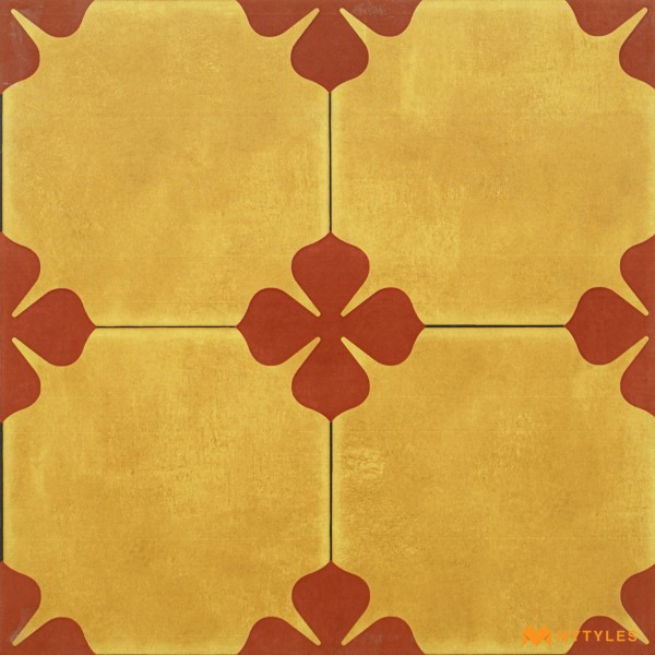Moroccan Tiles-Ceramic Yellow Moroccan Floor and Wall Tile Code31312 (300x300mm, Matt)