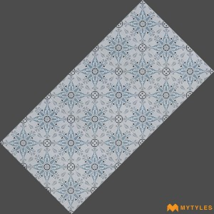 undefined-Moroccan Blue Floor and Wall Tile Code30571 (600x1200mm, Matt)