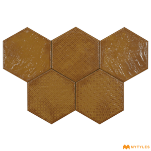 undefined-Imported Hexagon Wall Tile Code19707 (198x228mm, Glossy)