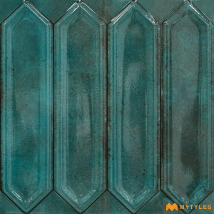 undefined-Ceramic Blue Picket Wall Tile Code26708 (300x300mm, Glossy)