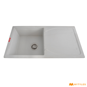 undefined-Futura Kitchen Sink - Quartz Series FS 3417 NQ White Code14137 (34x17 Inch,Single Bowl)