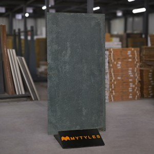 undefined-Vitrified Black Floor and Wall Tile Code33768 (600x1200mm, Carving Matt)