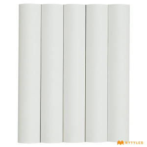 undefined-Imported White Fluted Wall Tile Code25238 (48x300mm, Matt)
