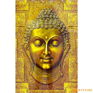 undefined-Golden Buddha Poster Wall Tile Code27371 (2x3Feet, Glossy)-KC-2268 