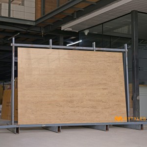 undefined-Vitrified Brown Slab Floor and Wall Tile Code35072 (1200x1800mm, Glossy)