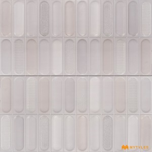 undefined-Ceramic White Textured Wall Tile Code35912 (300x600mm, Matt)