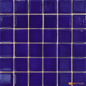 undefined-Blue Swimming Pool Mosaic Floor and Wall Tile Code33240 (300x300mm, Glossy)