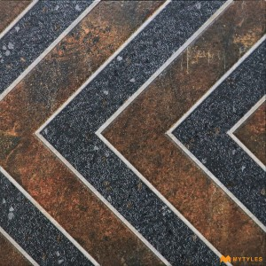undefined-Vitrified Brown Digital Parking Floor and Wall Tile Code33855 (500x500mm, Matt)