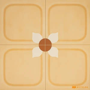 undefined-Beige Athangudi Floor and Wall Tile Code37979 (600x600mm, Satin)