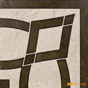 Brown Interlocking Marquise Corner Tile Code39838 