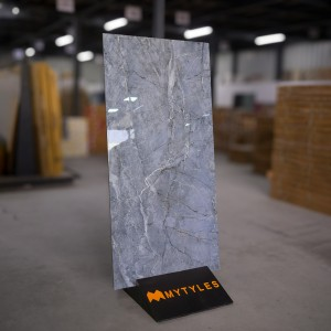 undefined-Vitrified Blue Floor and Wall Tile Code28640 (600x1200mm, Glossy)