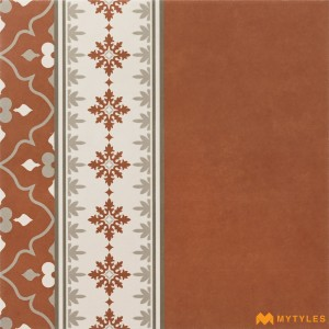 undefined-Ceramic Terracotta Carpet Border Floor and Wall Tile Code36084B(300x300mm, Matt)