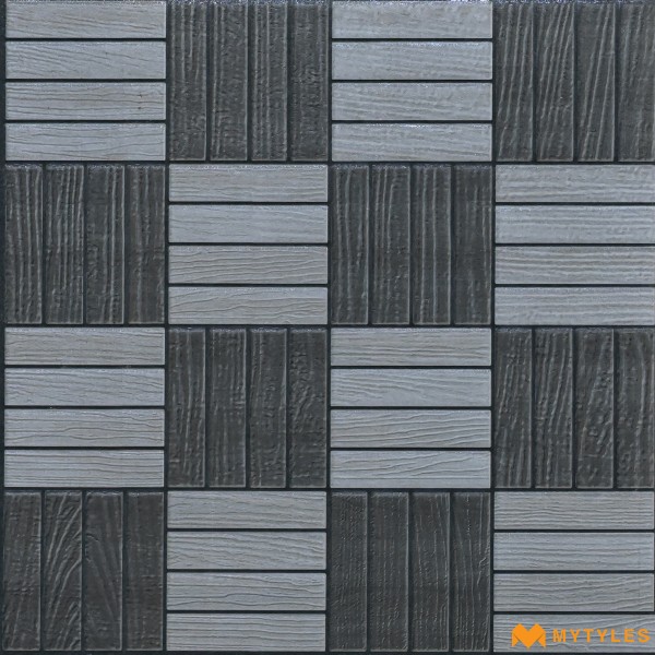 Digital Parking Tile-Vitrified Black Digital Parking Floor and Wall Tile Code29943 (300x300mm,Matt)