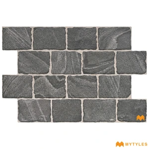 undefined-Imported Black Elevation Wall Tile Code17110 (442x664mm, Matt)