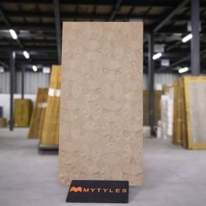 undefined-Vitrified Beige Textured Wall Tile Code36172 (600x1200mm, Matt)