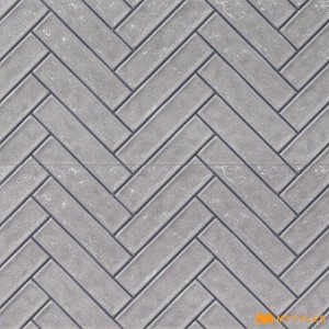 undefined-Ceramic Gray Geometric Wall Tile Code35163 (300x600mm, Glossy)