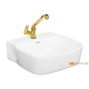 undefined-Ceramic White Wash Basin Code35038 (375x405mm, Glossy)