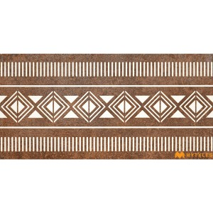 undefined-White and Brown Carpet Design Floor and Wall Tile Code30720 (150x300mm, Matt)