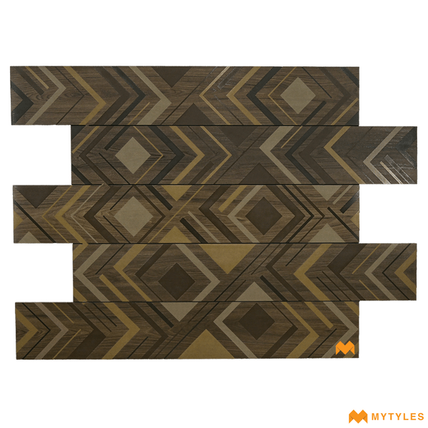 Wooden Tiles-Vitrified Wooden Plank Tile Code20026 (195x1200mm, Matt)